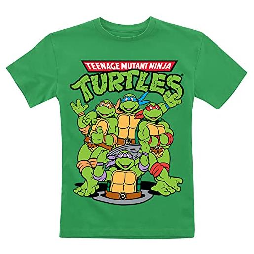 Teenage Mutant Ninja Turtles tartarughe ninja group unisex t-shirt verde 122/128 100% cotone