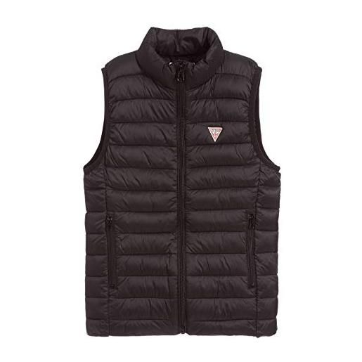 Guess, smanicato gilet imbottito nero unisex ragazzo ragazza 16a