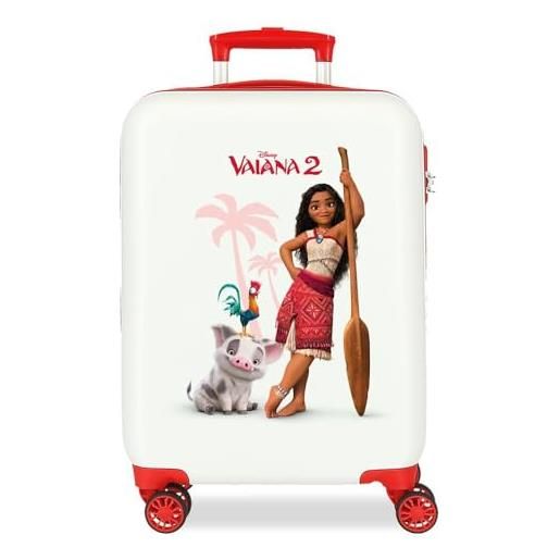 Disney joumma Disney vaiana and friends valiana da cabina bianco 38 x 55 x 20 cm rigido 2 kg chiusura a combinazione laterale abs 2 kg 35 l bagaglio a mano, bianco, taglia unica, valigia cabina