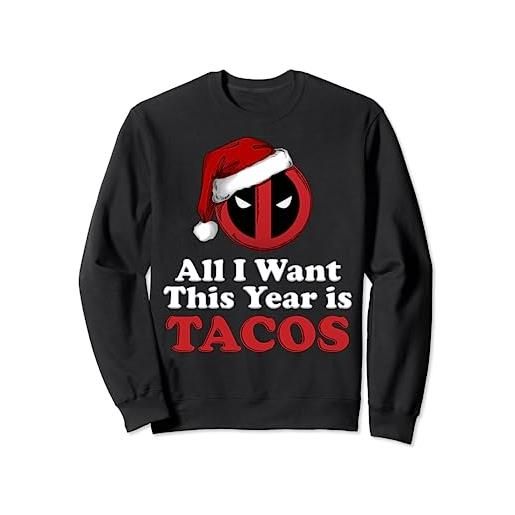 Marvel deadpool natale tacos felpa