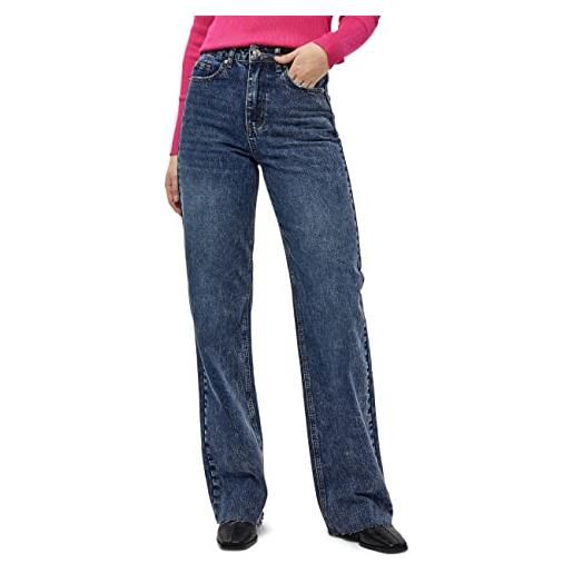 Desires koral wide leg jeans, jeans a gamba larga, donna, blu (9620 dark blue), 42