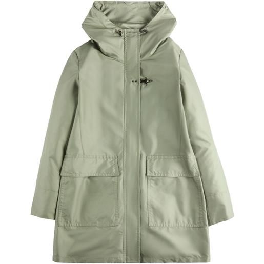Fay cappotto con cappuccio - verde