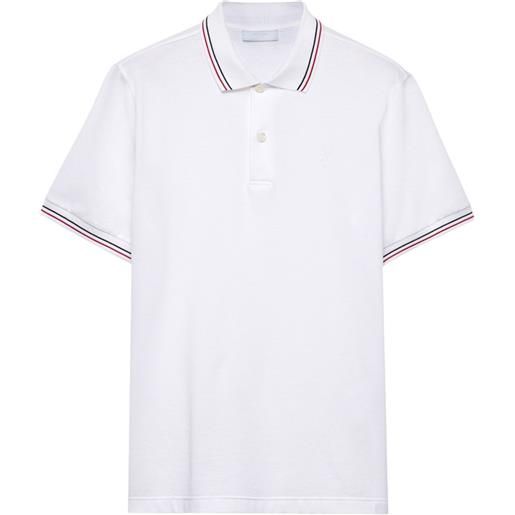 Prada polo in piqué - bianco