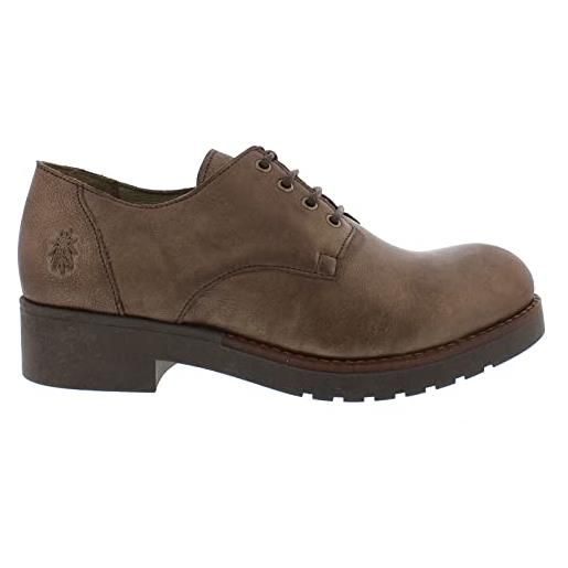 Fly London beno486fly, brogue donna, marrone dk marrone 005, 40 eu