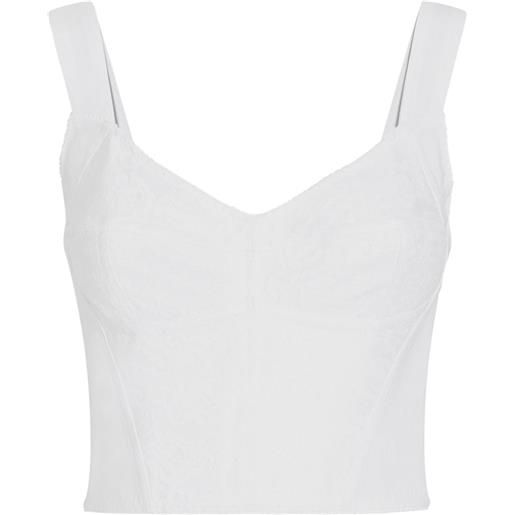 Dolce & Gabbana corsetto con effetto jacquard - bianco