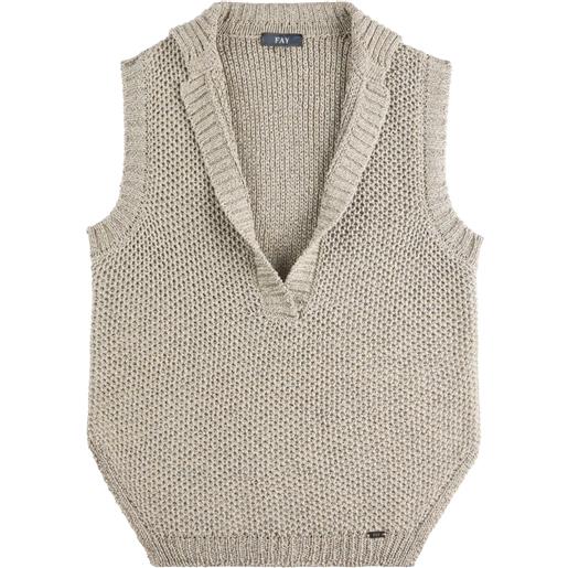Fay gilet con scollo profondo - grigio