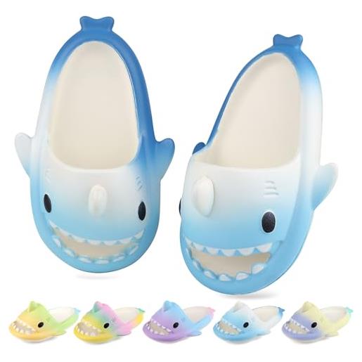 WUYISTAR pantofole da squalo per bambini ragazzi ragazze pantofole squalo antiscivolo sandali da doccia per la spiaggia scarpe da doccia per piscina con infradito rosa