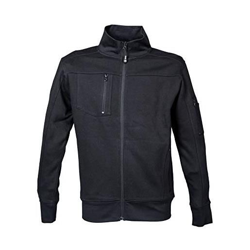 JRC cambridge felpa da uomo in cotone poliestere collo a lupetto chiusura zip tasca sul petto e braccio blu navy/nero (m)