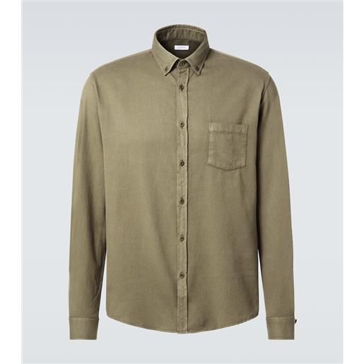 Sunspel camicia in flanella di cotone