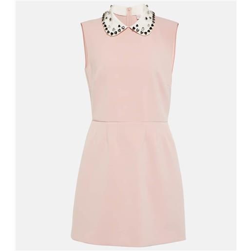 REDValentino miniabito in cady con decorazione