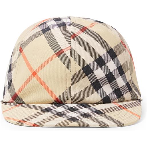 Burberry Kids cappello da baseball burberry check