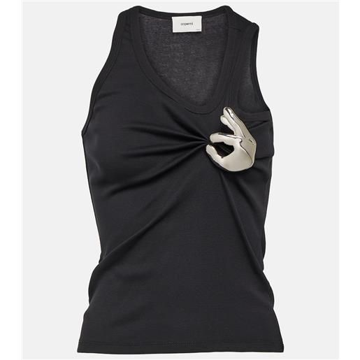 Coperni tank top emoji in cotone con decorazione