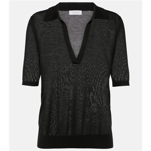 Gabriela Hearst polo frank in cashmere e seta