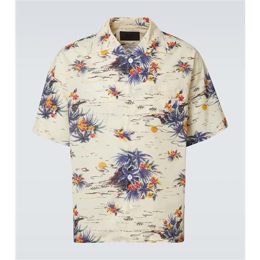 Prada camicia bowling in cotone con stampa