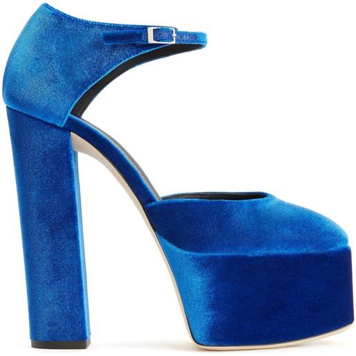 Giuseppe Zanotti pumps bebe con plateau 150mm - blu