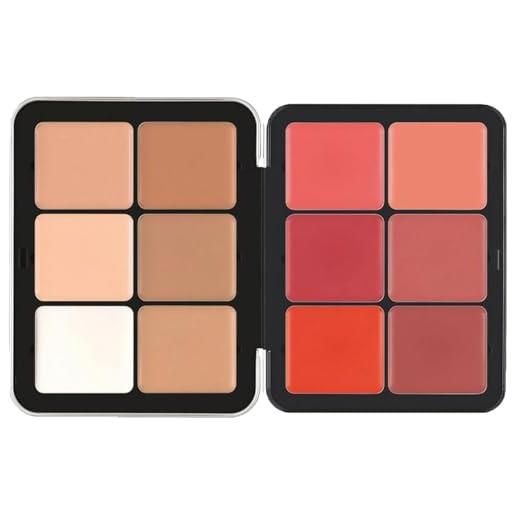 Générique tavolozza anti occhiaie crema 12 colori, palette blush, crema opaca correttore di colore naturale, palette trucco viso, trucco durevole, pelle perfetta (serie colore pallido)