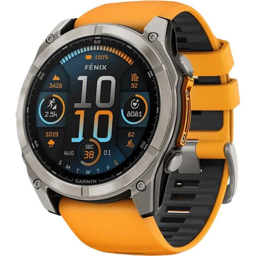 GARMIN fenix 8 amoled 51mm titanium sapphire graphite/orang orologio gps multisport