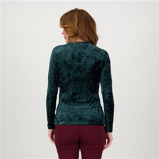 Nina Leonard maglia maniche lunghe in morbida ciniglia con scollo incrociato