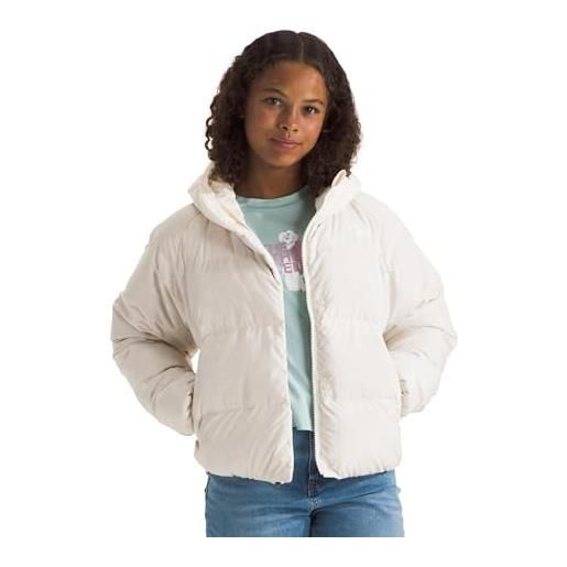 The North Face north down hooded piumino per ragazze white dune 164