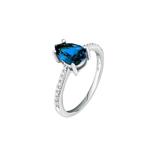 Morellato anello donna in argento 925% riciclato, zirconi, collezione tesori - saiw204010