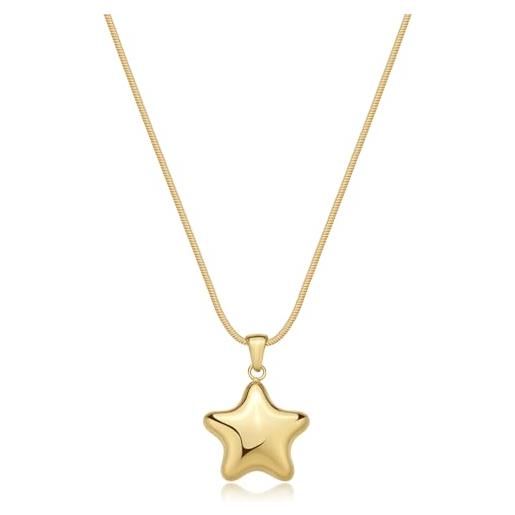 Beloved ❤️ Collana girocollo stretto da donna Essential con Micro Charms a tema - Lunghezza regolabile chiusura con moschettone (Cuori e Stelle, Silver