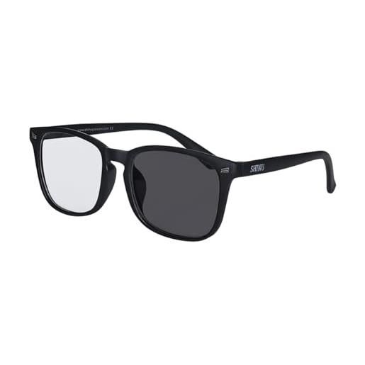 SHINU occhiali da sole fotocromatici polarizzati per uomo e donna protezione anti-riflesso uv400 con blocco della luce blu per occhiali da guida diurni e notturni-8068(c2, senza polarizzata)
