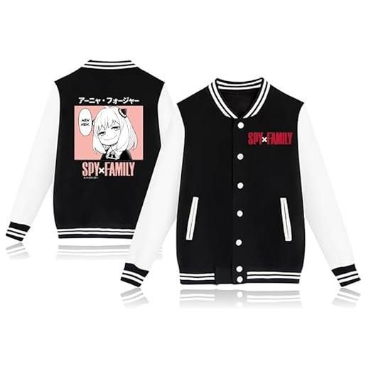 zhedu spy x family cardigan giacca unisex anime baseball uniform felpe grafiche manga giapponesi harajuku preppy style hip hop streetwear (color 05, m)