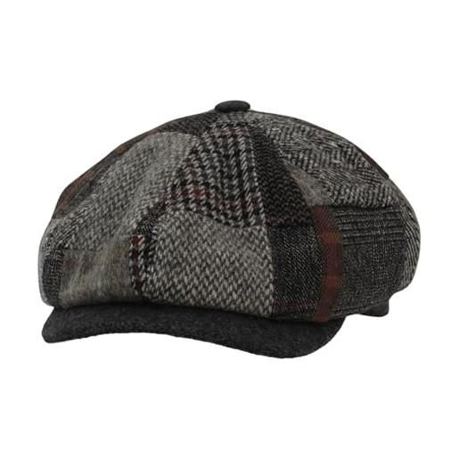 Riki Browns coppola patchwork berretto irlandese lana invernale uomo newsboy made in italy