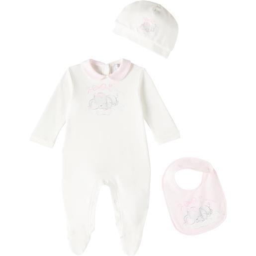 Monnalisa baby - tutina, bavaglino e berretto in cotone