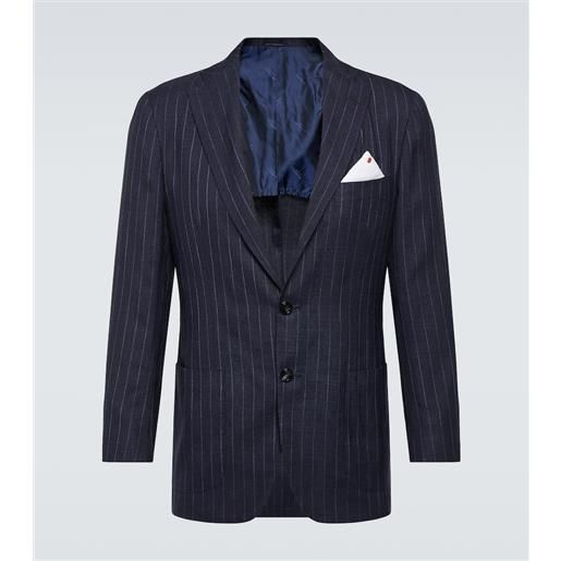 Kiton blazer da smoking in cashmere, seta e lino