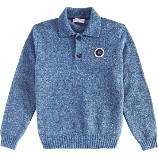 Brunello Cucinelli Kids pullover in misto alpaca
