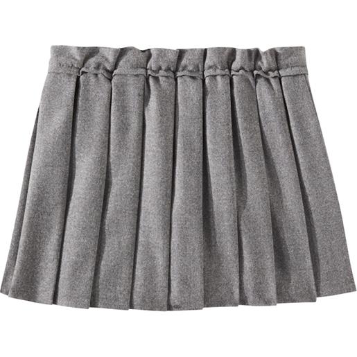 Brunello Cucinelli Kids gonna a pieghe in misto lana