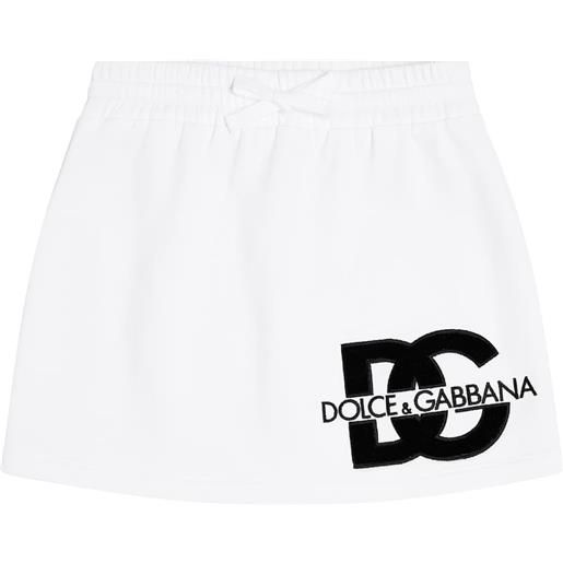 Dolce&Gabbana Kids minigonna in jersey di cotone con logo
