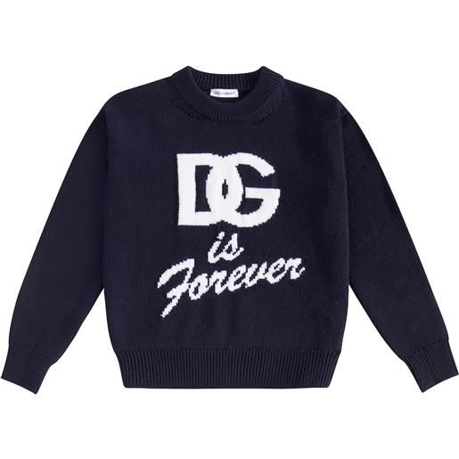 Dolce&Gabbana Kids pullover in jacquard di lana vergine