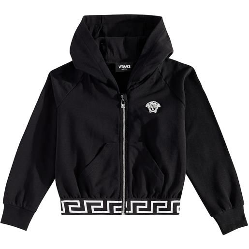 Versace Kids felpa greca in jersey di misto cotone