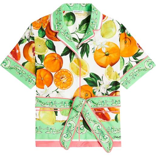 Dolce&Gabbana Kids camicia in popeline di cotone