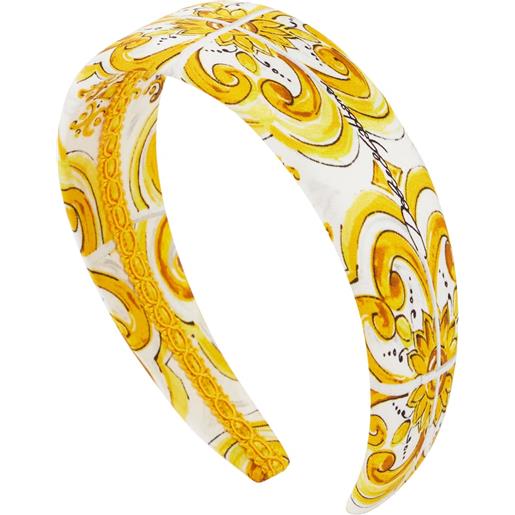 Dolce&Gabbana Kids cerchietto in seta con stampa