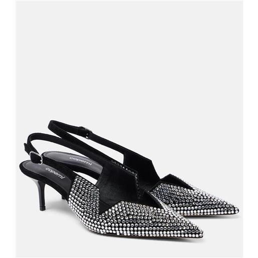 Coperni pumps 65 in pelle con cristalli