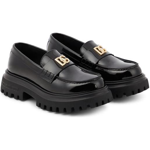 Dolce&Gabbana Kids mocassini in vernice