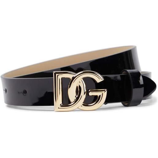 Dolce&Gabbana Kids cintura dg in vernice