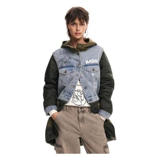 Desigual donna woman woven parka, verde, m