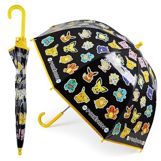 Pokémon ombrello - ombrello pioggia a scatto portatile - ombrello bambino ragazzi - pikachu gadget regalo
