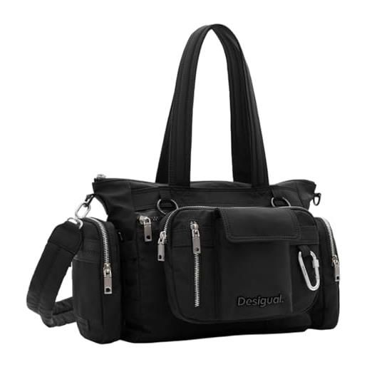 Desigual, accessori borsa a mano in nylon donna, nero, one size