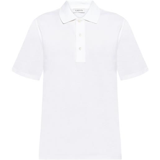 Lanvin polo con ricamo logo - bianco