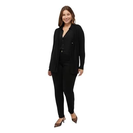 FIORELLA RUBINO: cardigan in viscosa lenzing ecovero nero. Xs stagione autunno inverno 2024