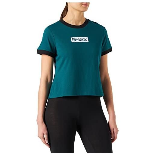 Reebok te linear logo slim tee maglietta donna, donna, maglietta, fk6679, hertea, l