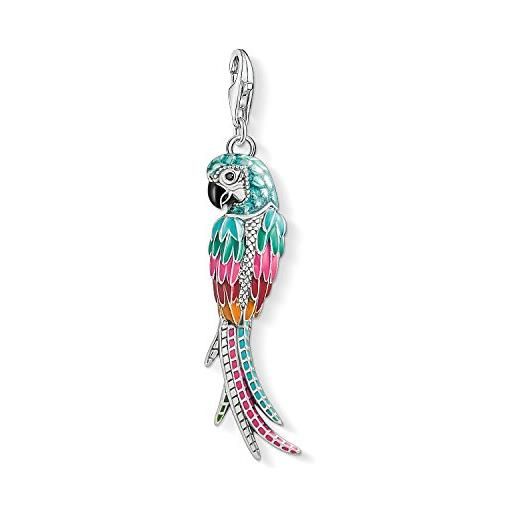 Thomas Sabo charm club ciondolo pendente da donna a forma di pappagallo in argento sterling 925 y0002-691-7