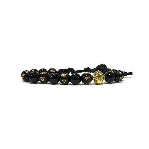 Rosario unisex pietre Onice nero Morganite Argento925 | Sveva