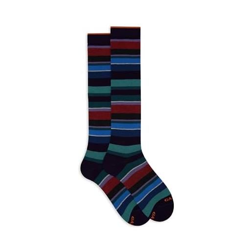 Gallo calze lunghe uomo viola righe multicolor
