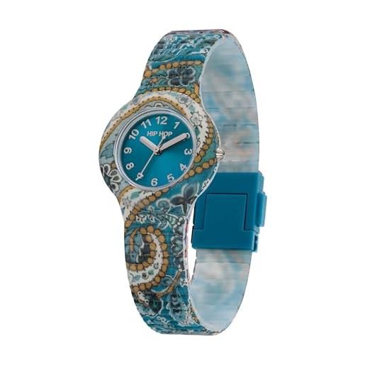 Orologio Donna HIP HOP Collezione Clori - Cinturino Silicone Fiorato Intercambiabile, Cassa 32mm, Resistente All'Acqua 50m